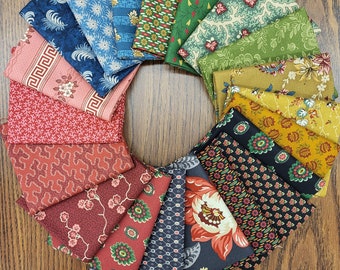 Floral Cotton Fat Quarters Bundle: English Country Prints, Victorian Garden Fabric