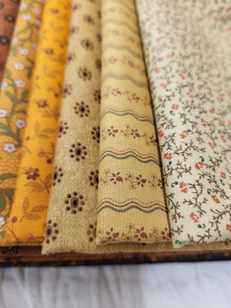 Cheddar and Coal Mix Fat Quarters Fabric Bundle of 12 Quality Etsy