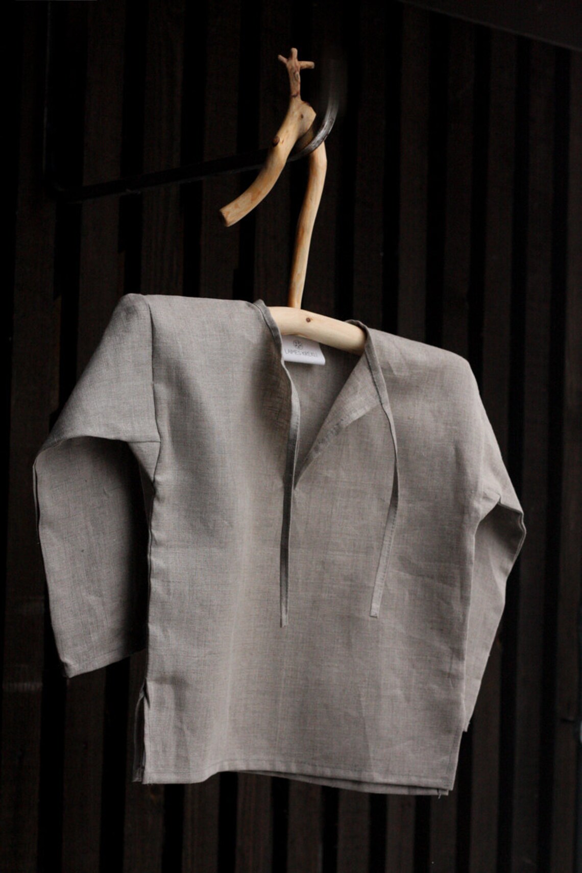 Baby Boy Linen Shirt Natural Children's Wear Grey Cotton Etsy