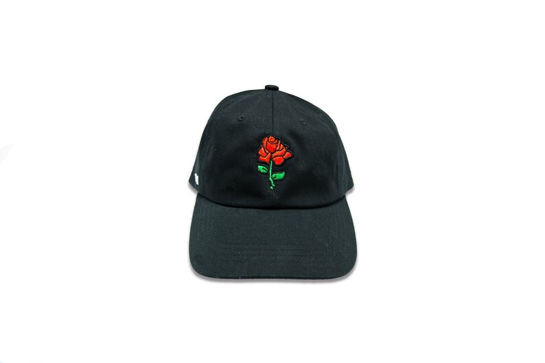 red and black dad hat