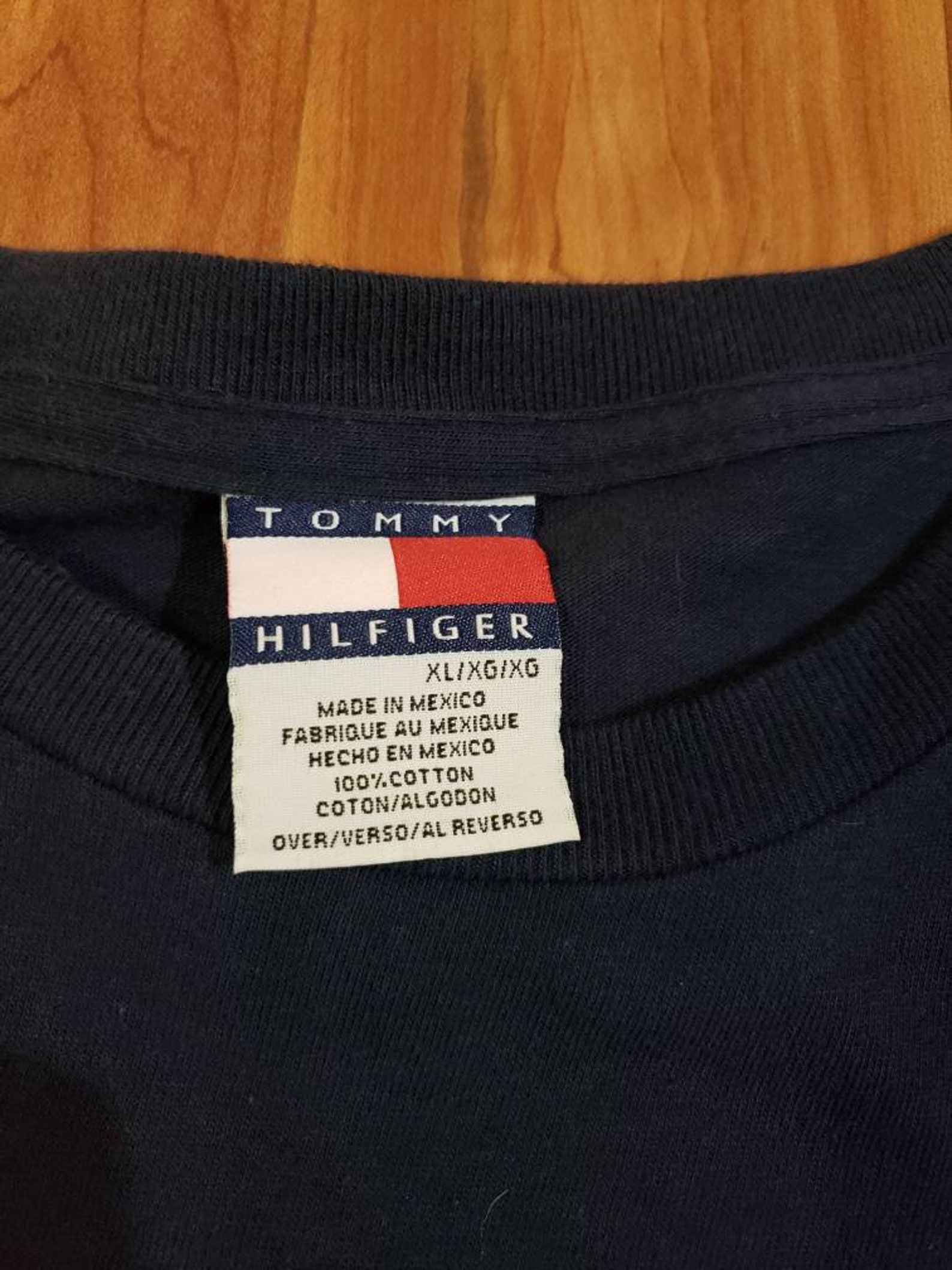 Vintage 1990's TOMMY HILFIGER Big Logo Double Sided Heavy - Etsy