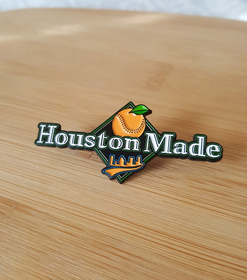 Houston Made Pin Houston Astros-honkbalteam gebaseerd op het stadion in het midden van Texas MLB afbeelding 2