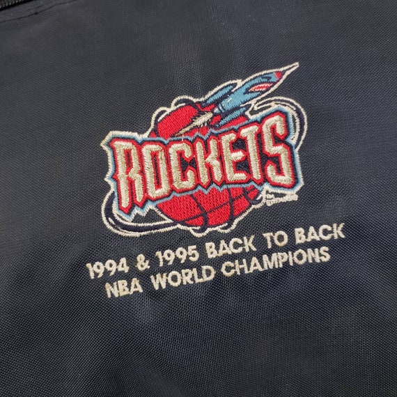 Vintage 1995 NBA Champions Houston Rockets blue b… - image 3