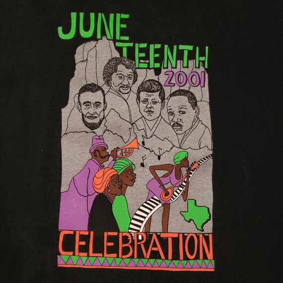 Vintage June Teeth Texas 2001 Celebration black X… - image 2