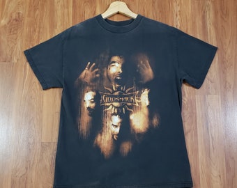 Vintage Godsmack 2003 faceless album tour concert rock band Shirt size Medium big double sided logo y2k thrashed best gift decor collectable