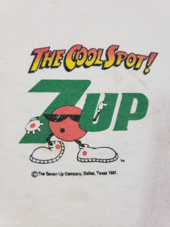 Vintage 7up white shirt The cool spot surfing a c… - image 3