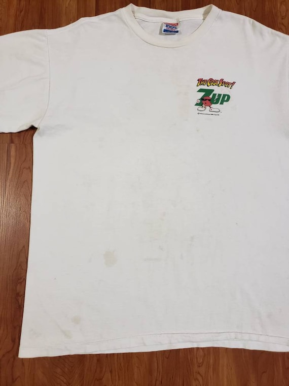 Vintage 7up white shirt The cool spot surfing a c… - image 10