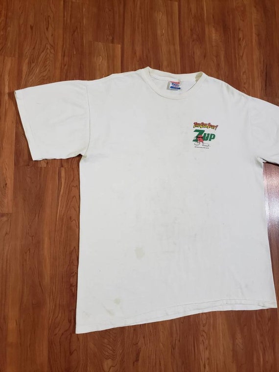 Vintage 7up white shirt The cool spot surfing a c… - image 8