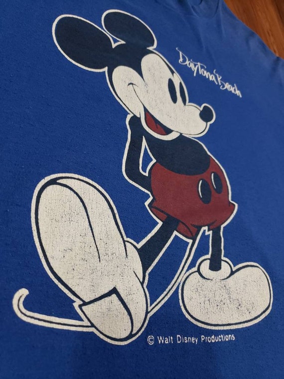 Vintage 1990's Mickey Mouse Daytona Beach blue si… - image 6