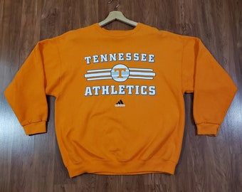 Vintage Tennessee UT 1990s Adidas Big Orange sweater Adult size Large Oversized Sweatshirt big spellout University of Tennessee football