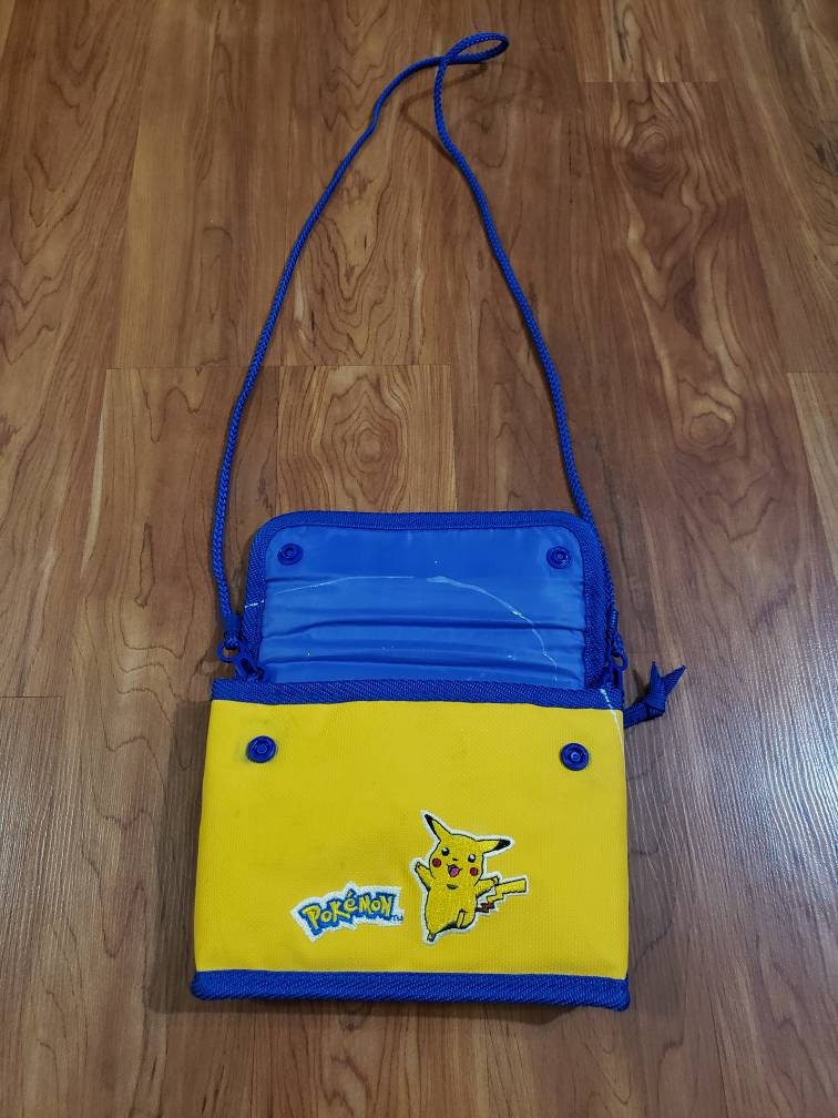 RARE POKEMON YELLOW CROSS BODY PURSE BAG POUCH STITCHED NINTENDO GAMEBOY  CASE