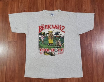 BEAR WHIZ BEER Cowboy ~ VINTAGE 1992 ~ RARE ~ NOS ~ Can Sticker Advertising Sign 