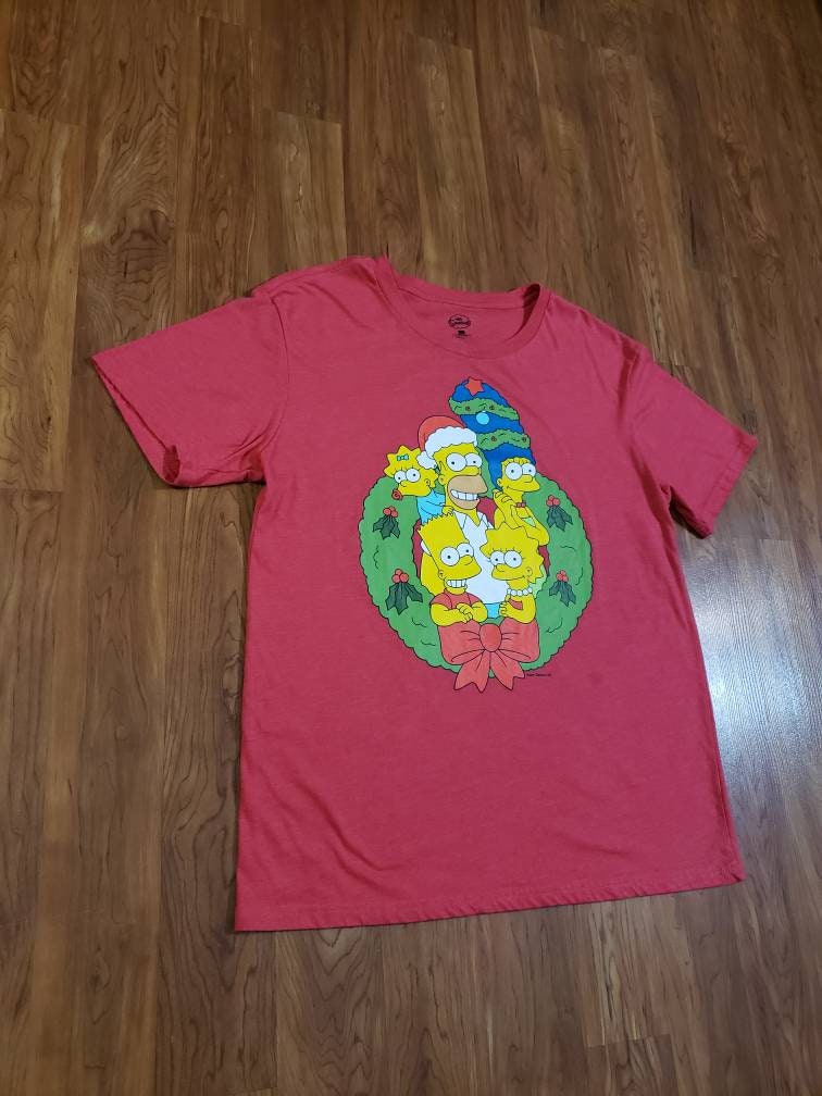 The Simpsons Family Picture Shirt Christmas Wreath Homer Marge - Etsy