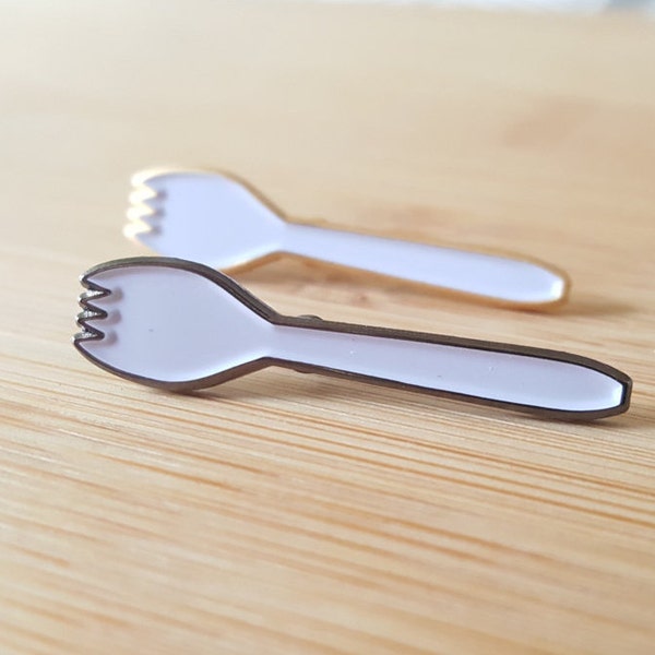 Spork Pin Gold from your childhood days elementary school nice edition to your pin collection best holiday gift or decor