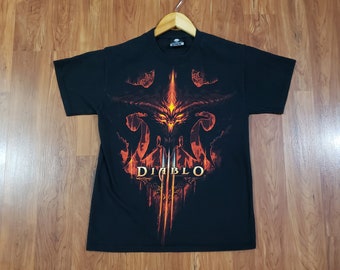 2012 Diablo 3 promo tshirt by Blizzard games designed by jinx adult XS black shirt made in USA best gamer gift or collectable