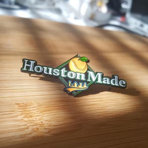 Houston Made Pin Houston Astros-honkbalteam gebaseerd op het stadion in het midden van Texas MLB afbeelding 3