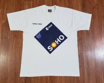 Vintage 1990's NASA esa SOHO 1992 original tshirt single stitch made USA heavy screen print by fruit of loom best rare adult Large Houston