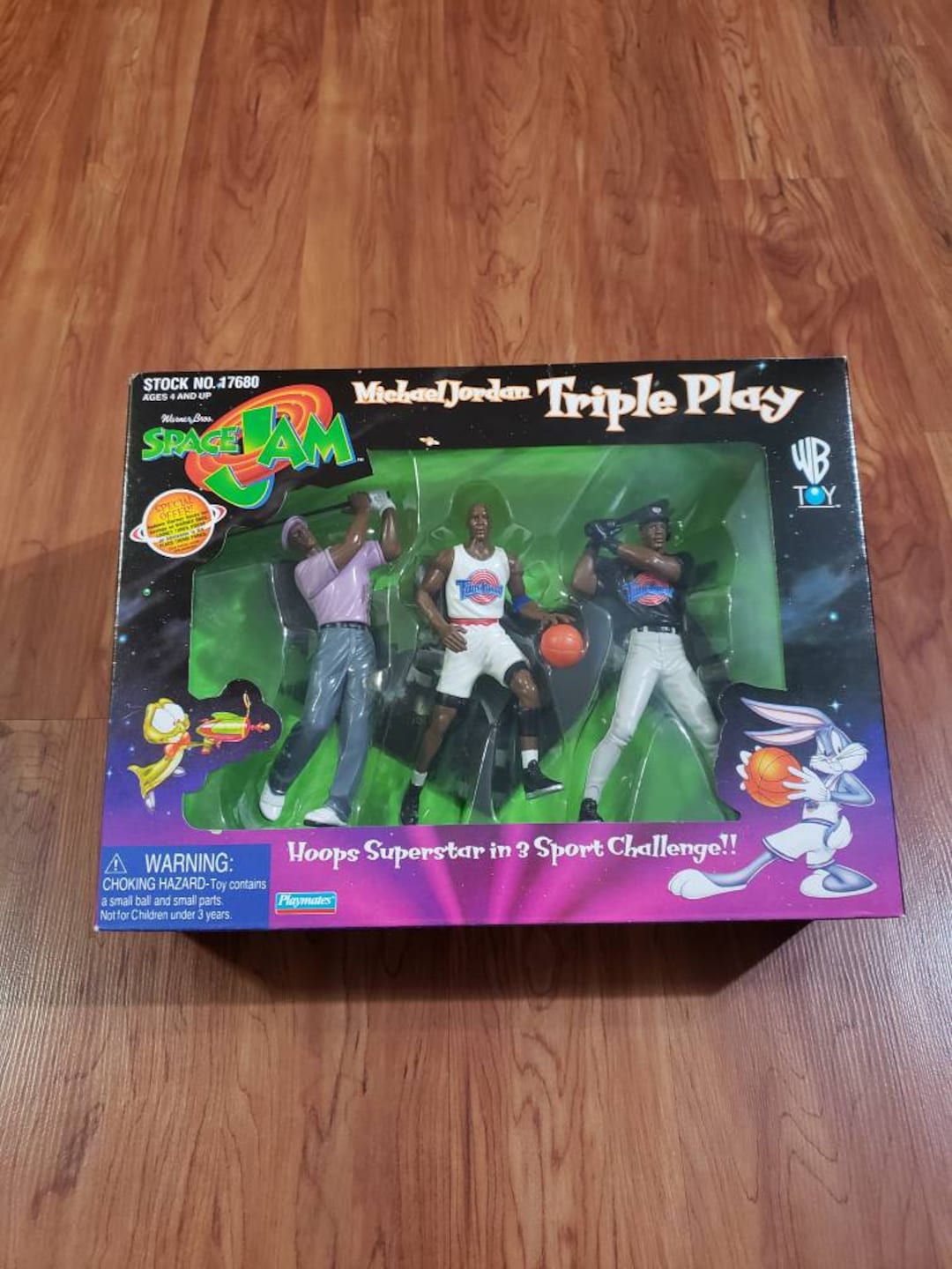 Vintage 1996 Space Jam Michael Jordan Triple Play WB Toy Warner Bros ...