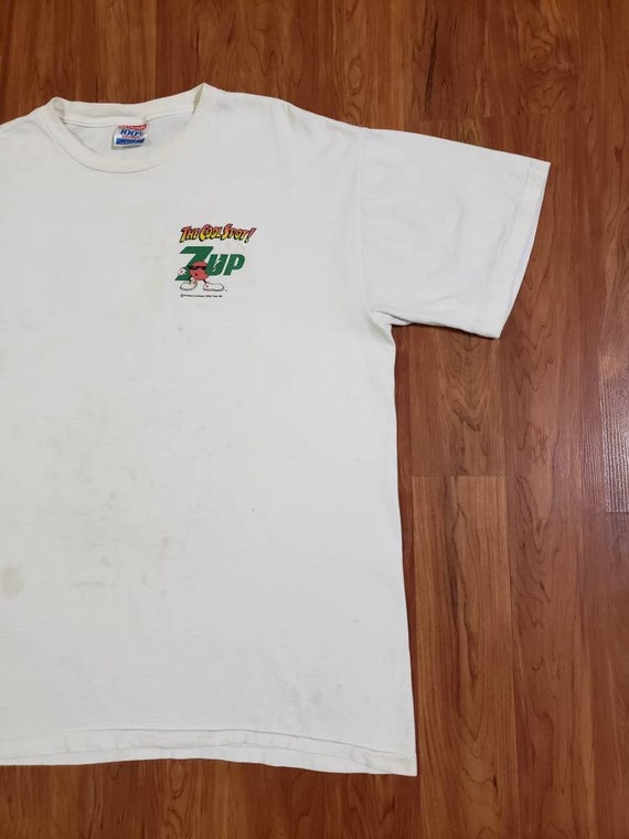 Vintage 7up white shirt The cool spot surfing a c… - image 9