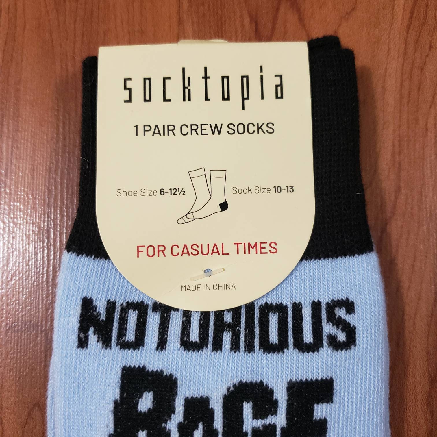 Socktopia Rage Quitter Novelty Socks Size 6-12 Men's Crew New Tags