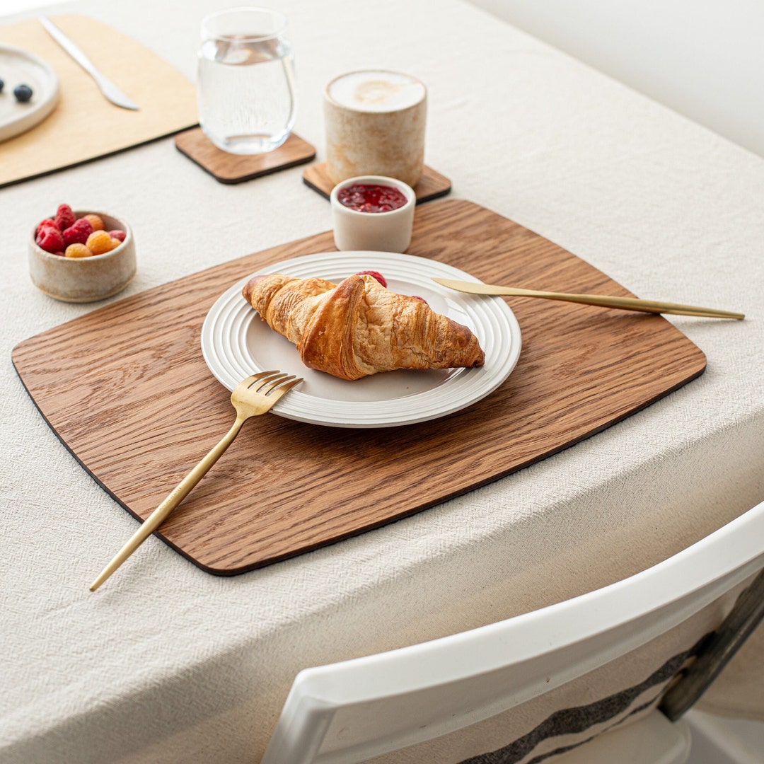 Wooden Table Mats Personalized Engraving Wood Place Mats Set Etsy