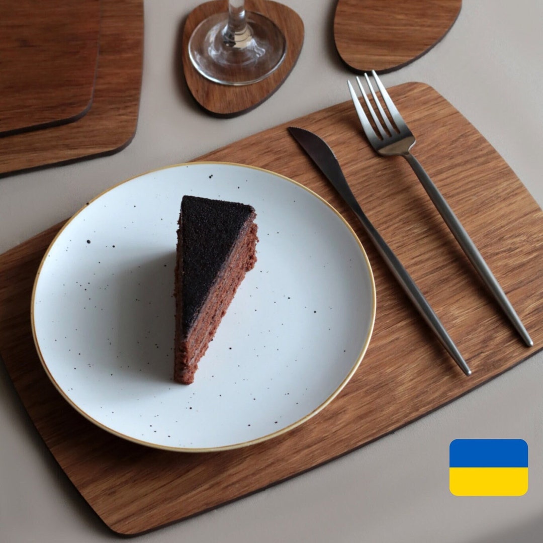 Set of 6, 8 Wood Placemats Personalized, Dining Setting Table Mats