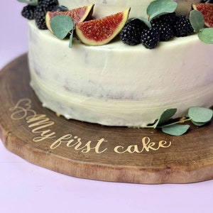 Hochzeit Tortenständer, Hochzeitsgeschenk, 1. Geburtstag Deko, Runde Kuchenplatte aus Holz, individuelle Hochzeitsplatte, osmanisches Tablett