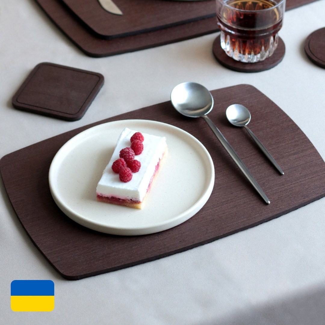 Black Placemat And Coaster Set at Elizabeth Chu blog