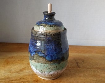 Honey Pot with Wooden Dipper