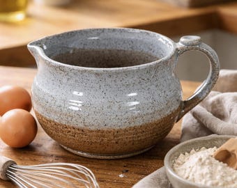 Hand-Thrown Stoneware Batter Bowl Mixing Bowl