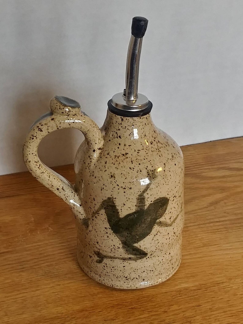 Pottery Olive Oil Dispenser/cruet Etsy