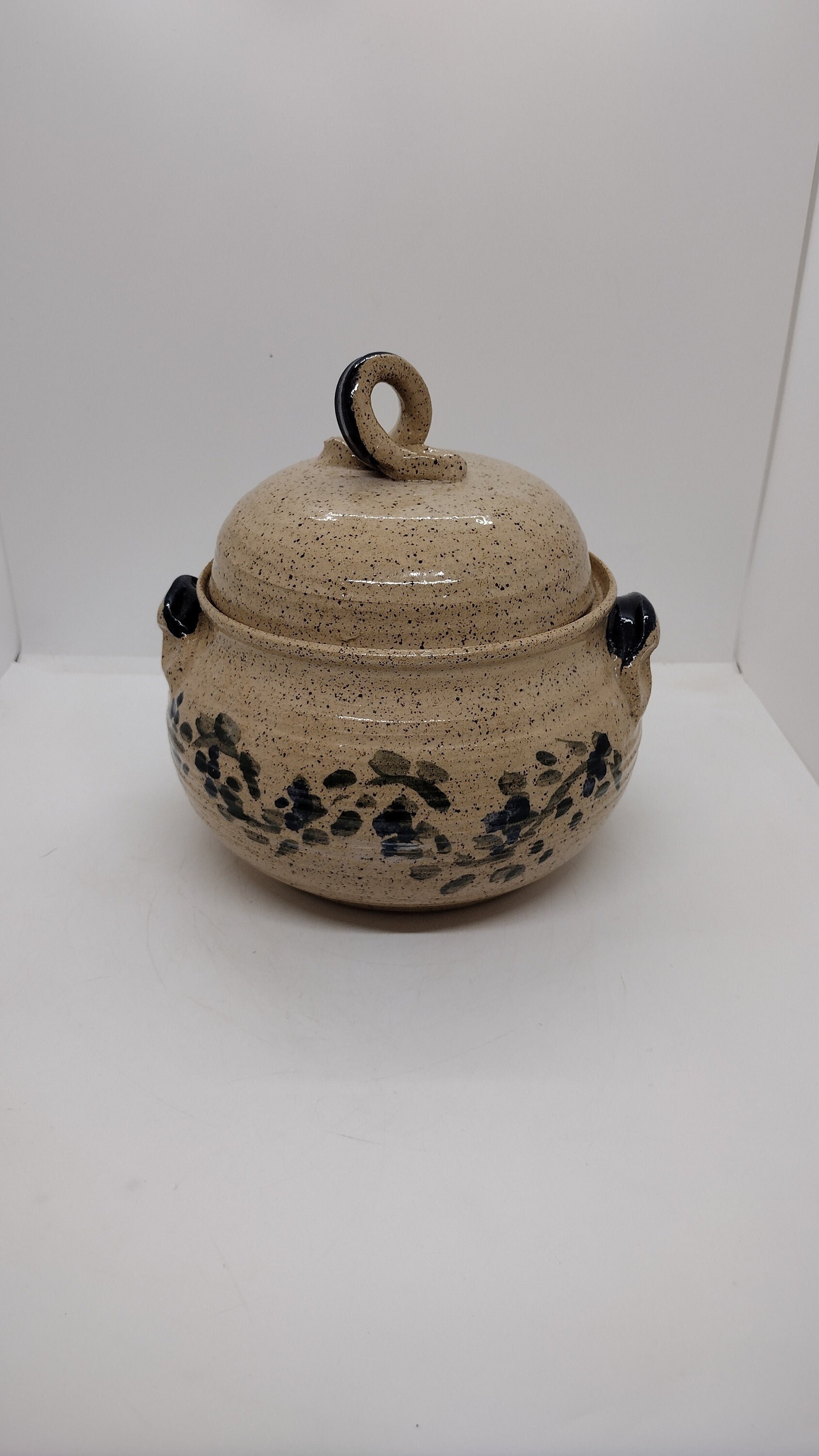Hand-Thrown Stoneware Pottery Two Quart Covered Casserole Dish
