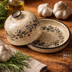 Pan asado con arándanos y ajo