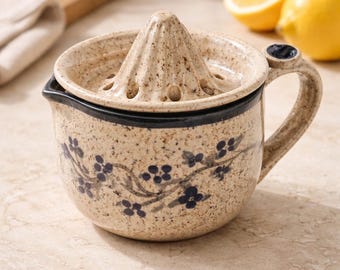Stoneware Pottery Two Piece Juicer