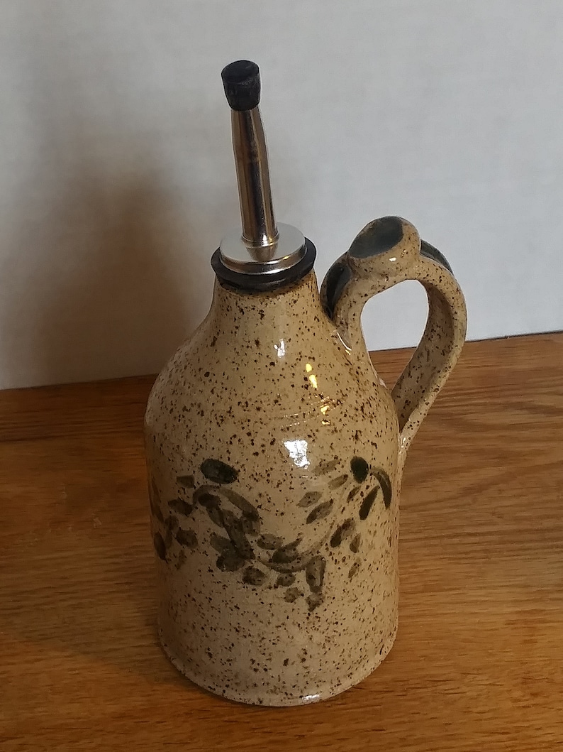 Pottery Olive Oil Dispenser/cruet Etsy