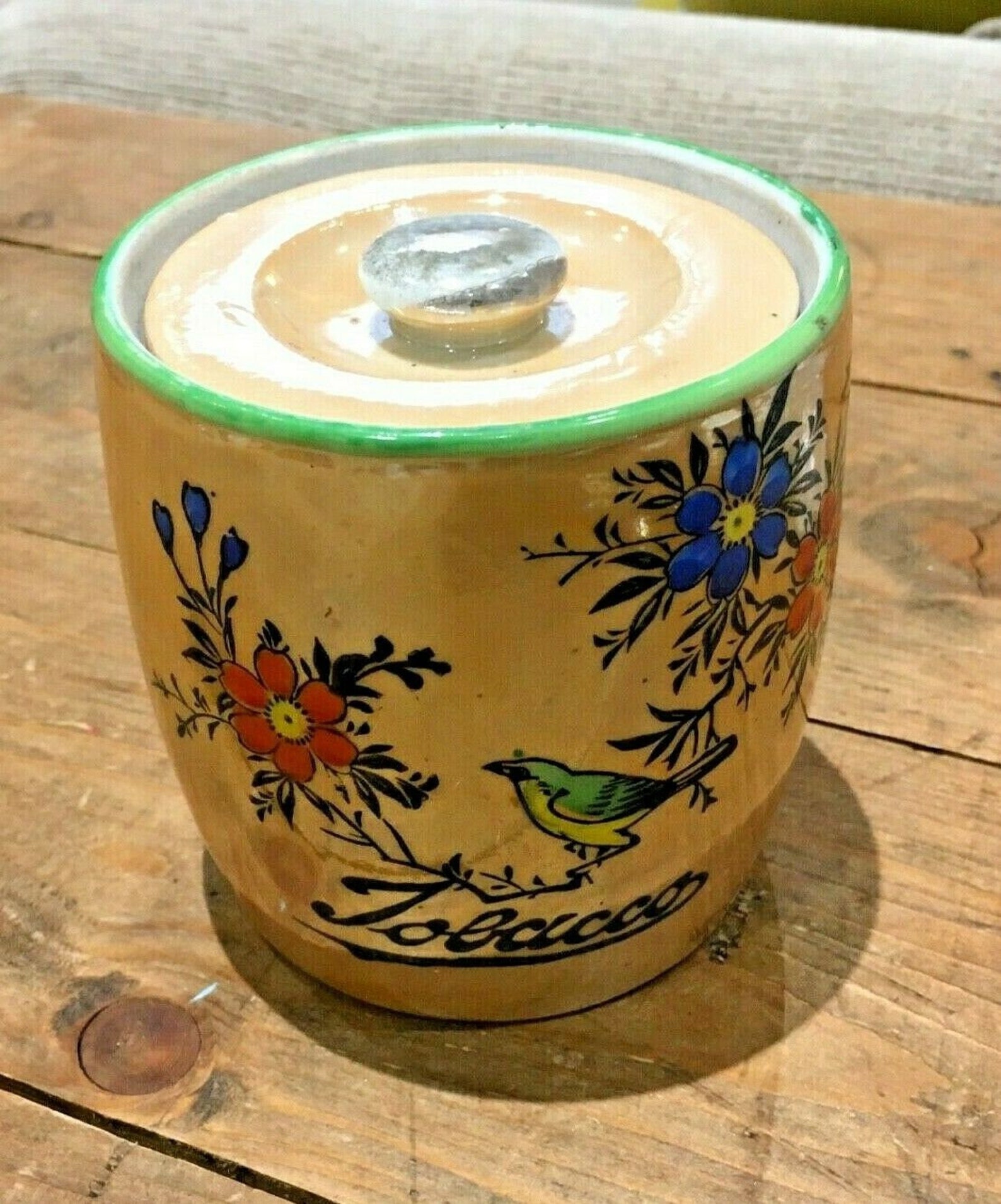Antique Decorative China Tobacco Jar Lustreware KLIMAX Made in Etsy