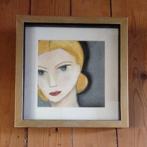 DESSIN PASTEL ORIGINAL, arte, pastel seco sobre papel, retrato, hecho a mano, 100% hecho en Francia, Kate