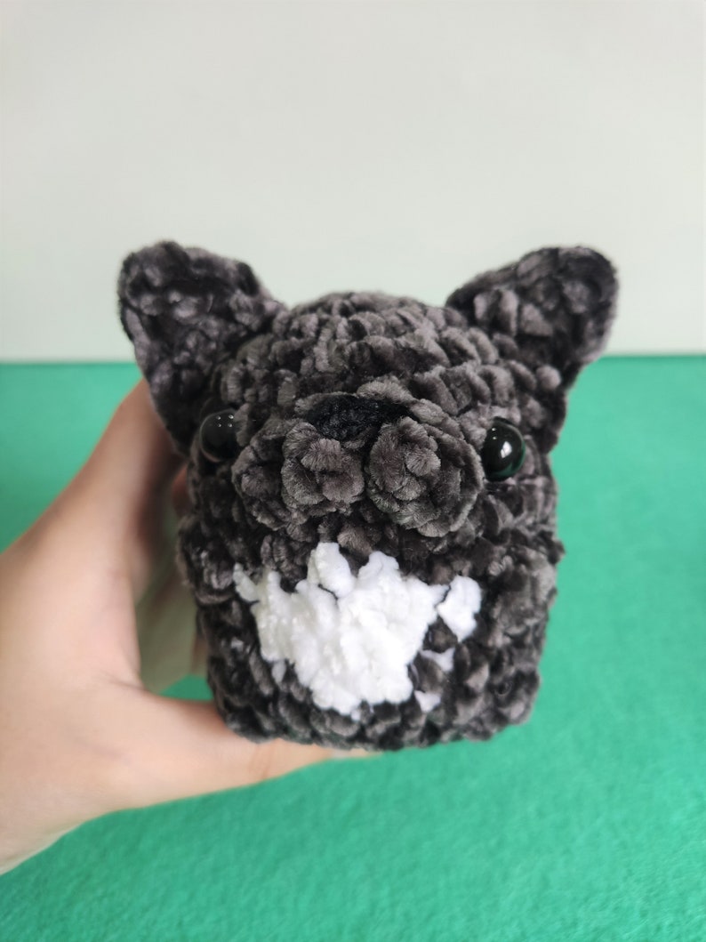 Frenchie Bulldog Buddies Plush Keychain Crochet PATTERN Peluche Amigurumi Carlin image 5