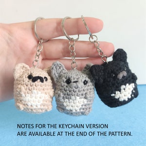 Frenchie Bulldog Buddies Plush Keychain Crochet PATTERN Peluche Amigurumi Carlin image 9