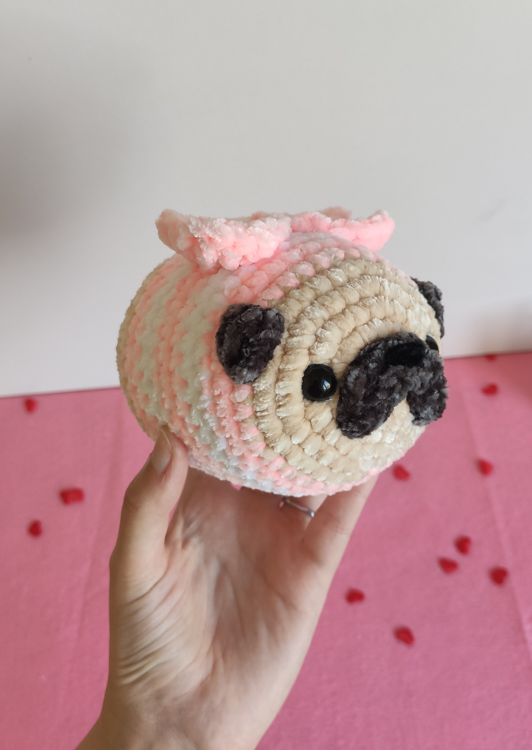 THE ORIGINAL Valentine s Day Pug Bee Plush Crochet PATTERN