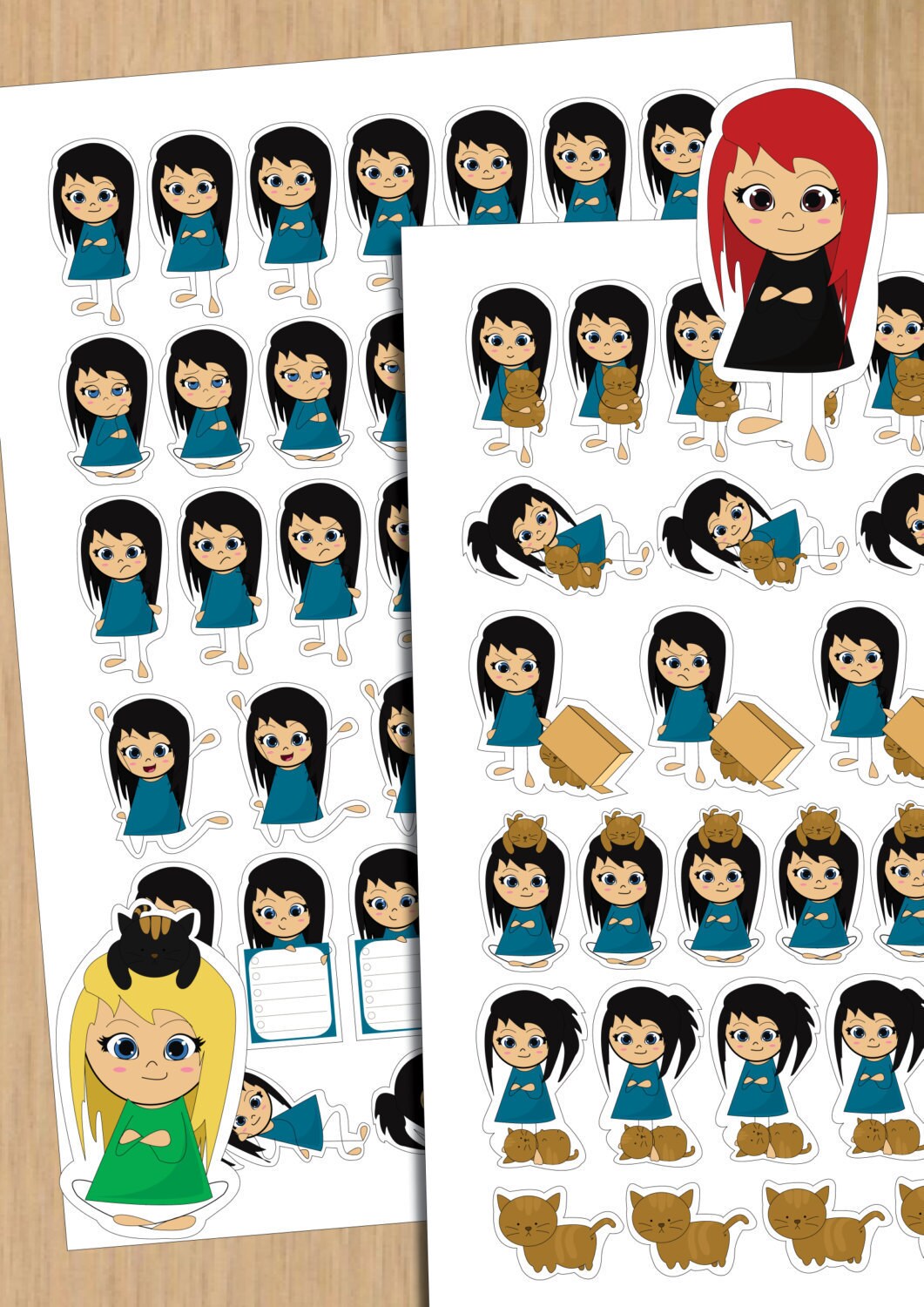 2 pages customized printable stickers arts and crafty the etsy