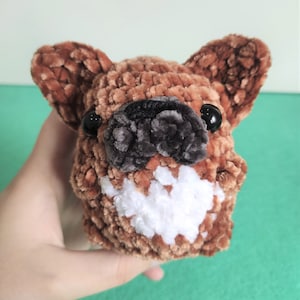 Frenchie Bulldog Buddies Plush Keychain Crochet PATTERN Peluche Amigurumi Carlin image 6