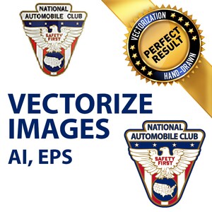 Vectorize your logo, convert logo, vector image. Perfect result AI, EPS, PDF