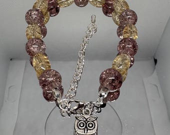 Owl charm bracelet