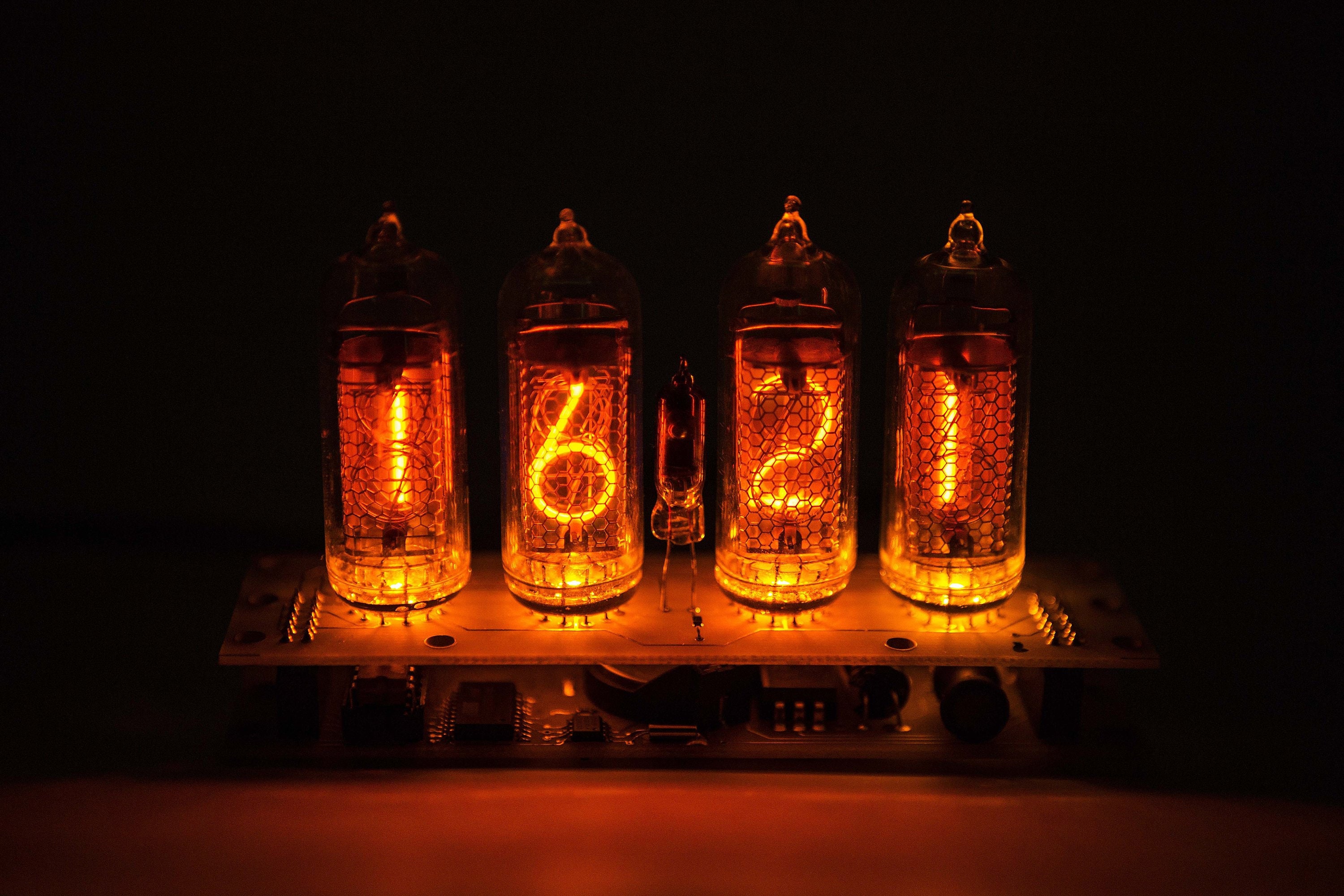 Nixie Tubes Clock and Calendar Edison Bulb Gift. Desk Clock Etsy UK