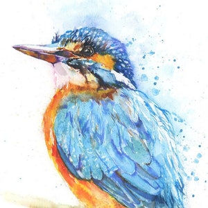 Kingfisher painting original watercolour image 2