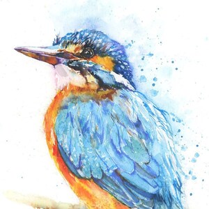 Kingfisher painting original watercolour image 3