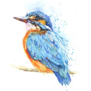 Kingfisher painting original watercolour image 1
