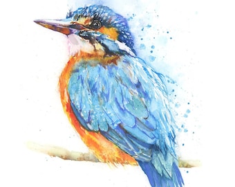 Kingfisher painting original watercolour