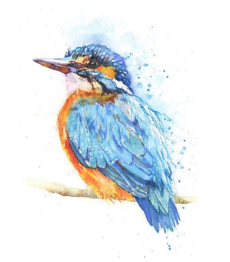 Kingfisher painting original watercolour image 1